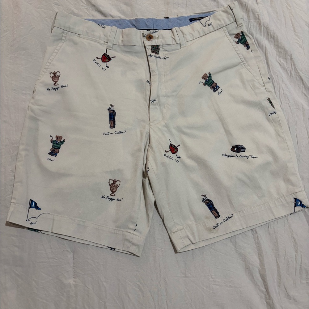 Men's Tan Polo Golf Shorts
